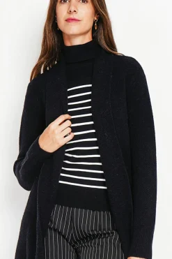 Gilet long fantaisie noir