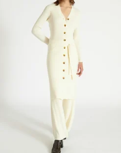 Gilet long Galia écru