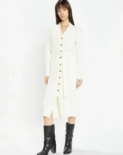 Gilet long Galia écru