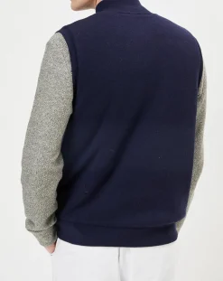 Gilet réversible sans manches bleu marine