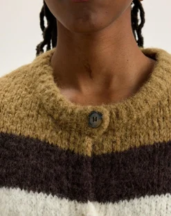 Gilet sans manches en Alpaga mélangé Abogi multicolore