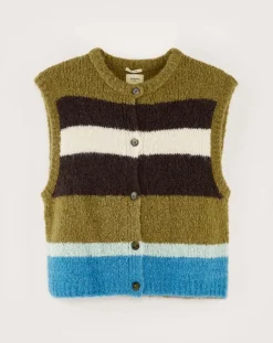 Gilet sans manches en Alpaga mélangé Abogi multicolore