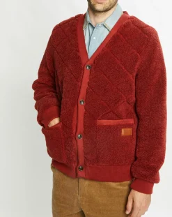 Gilet Teddy en Sherpa rouge