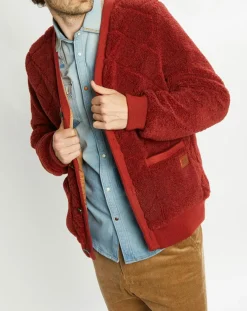 Gilet Teddy en Sherpa rouge