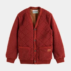 Gilet Teddy en Sherpa rouge