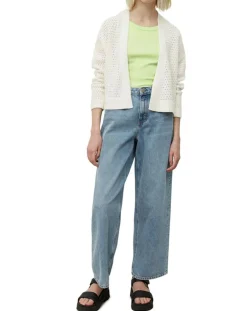 Gilet Tube Maille Ajourée blanc