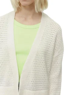 Gilet Tube Maille Ajourée blanc