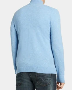 Gilet zippé 100% Cachemire Machgil bleu clair