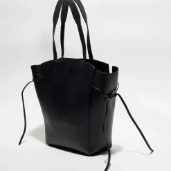 Grand sac cabas en Cuir Clovelly noir - 50x40x16 cm