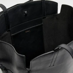 Grand sac cabas en Cuir Clovelly noir - 50x40x16 cm