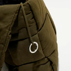 Grand sac fourre-tout rembourré Arco olive - 32x44x11 cm