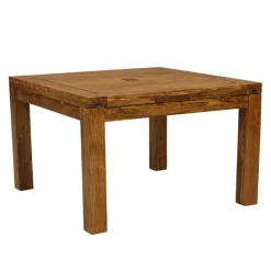 Grande table à manger carréé allonge 130 Acacia Gordon Marron - 130x130x78 cm