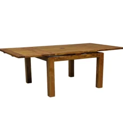 Grande table à manger carréé allonge 130 Acacia Gordon Marron - 130x130x78 cm