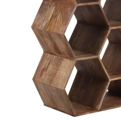 Grande étagère hexagonale offre m&m naturel - 111x40x168 cm