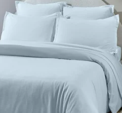 Housse de couette 100% Flanelle de Coton bleue