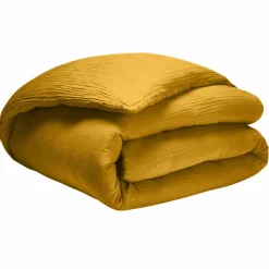 Housse de couette 100% Gaze de coton jaune