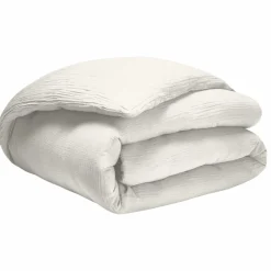 Housse de couette 100% Gaze de coton blanche