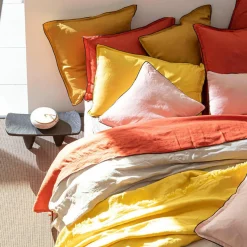 Housse de couette 100% Lin rose nude