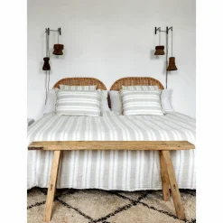 Housse de couette en lin lavé et coton grise 220x240 cm