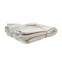 Housse de couette en lin lavé et coton grise 220x240 cm