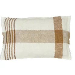 Housse de coussin 100% Lin Aalborg tabac - 40x60 cm