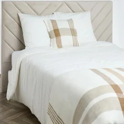 Housse de coussin 100% Lin Aalborg tabac - 45x45 cm