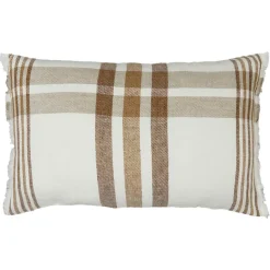 Housse de coussin 100% Lin Aalborg tabac - 50x80 cm