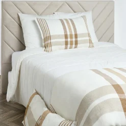 Housse de coussin 100% Lin Aalborg tabac - 50x80 cm