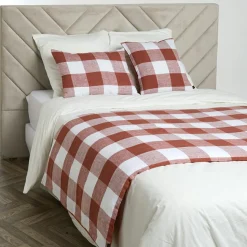 Housse de coussin 100% Lin Palma brique - 45x45 cm