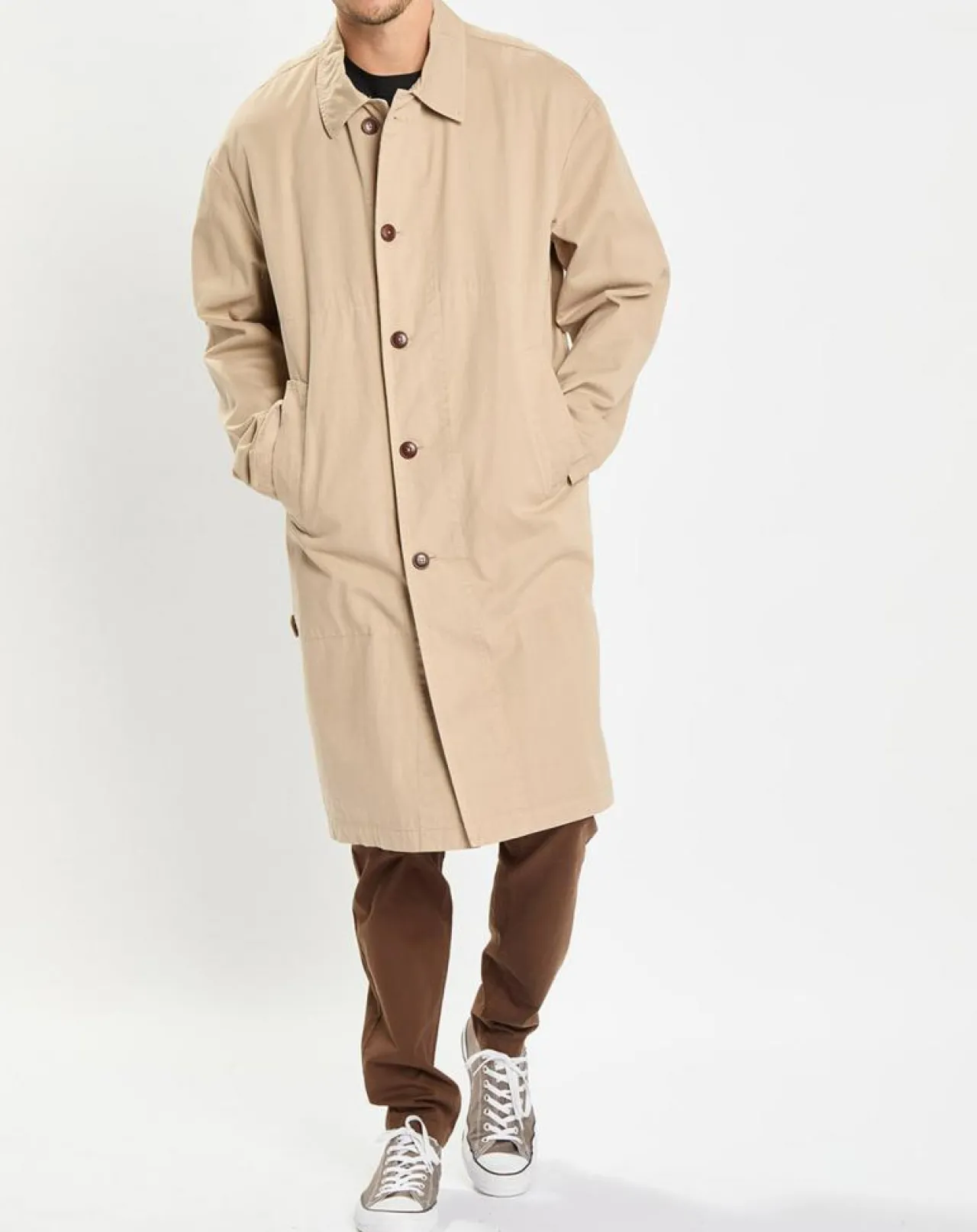 Imperméable en Coton Bio Non Doublé beige