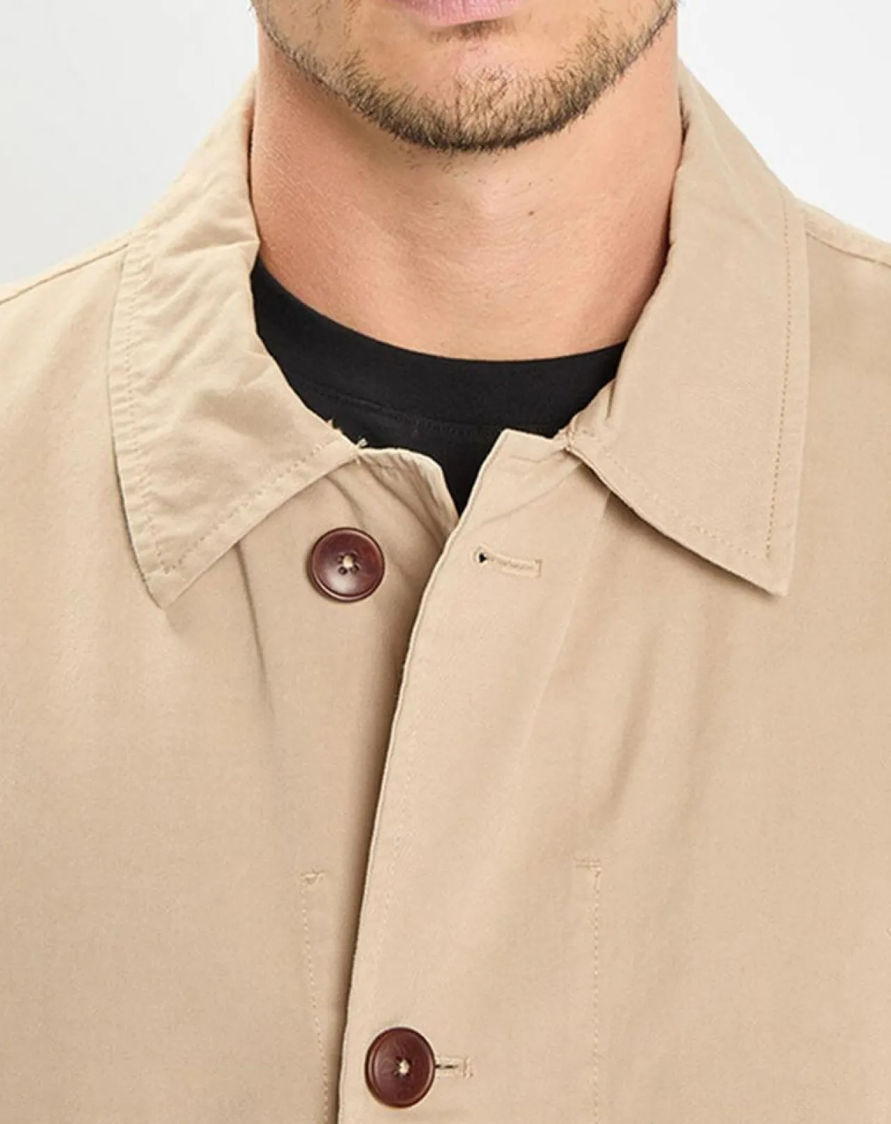 Imperméable en Coton Bio Non Doublé beige