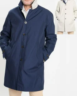 Imperméable réversible beige/ bleu