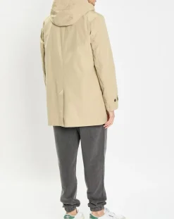 Imperméable Technique à Capuche Non Doublé beige
