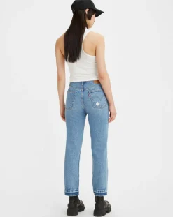 Jean 501 Crop coupe droite bleu