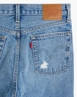 Jean 501 Crop coupe droite bleu