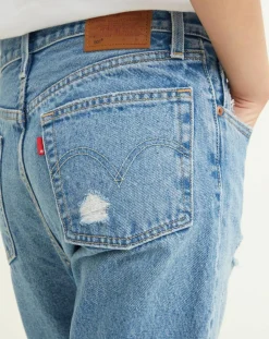Jean 501 Crop coupe droite bleu