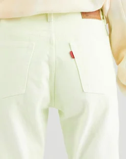 Jean 501 Crop In The Lime pastel jaune