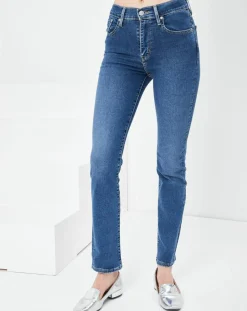 Jean 724 High Straight Paris Stroll bleu