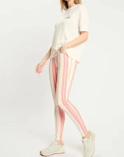 Jean à rayures rose/écru