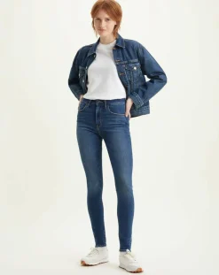 Jean 721 taille haute Skinny bleu foncé