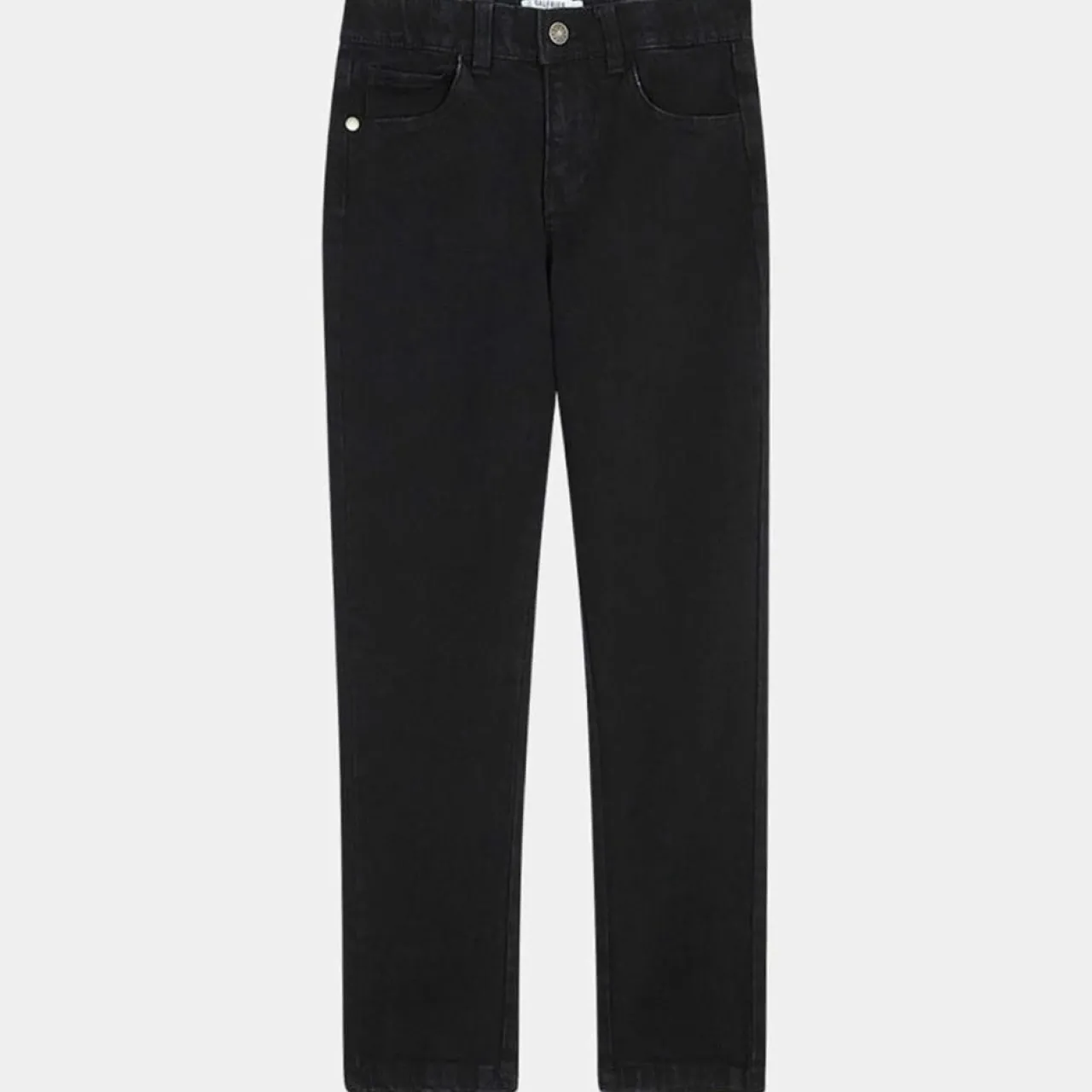 Jean ajusté en Coton bio Karl stretch noir