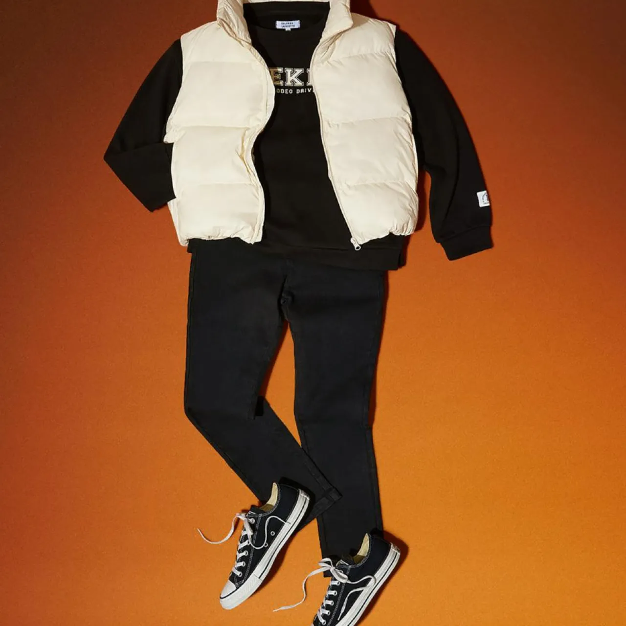 Jean ajusté en Coton bio Karl stretch noir