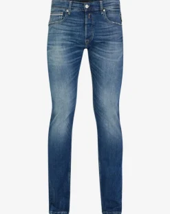 Jean ajusté stretch Grover Délavé bleu