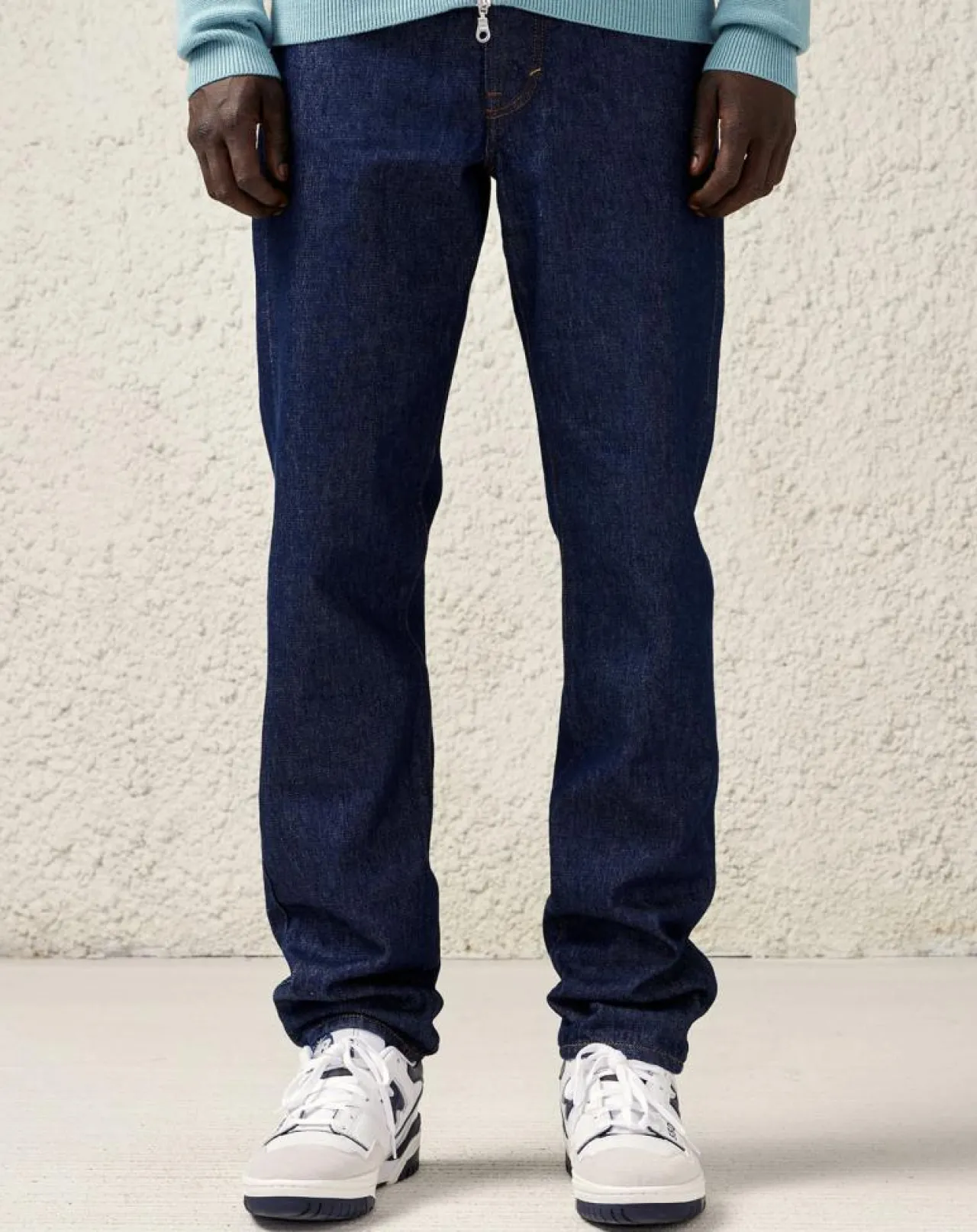 Jean ample en Toile de coton organique Porter bleu foncé