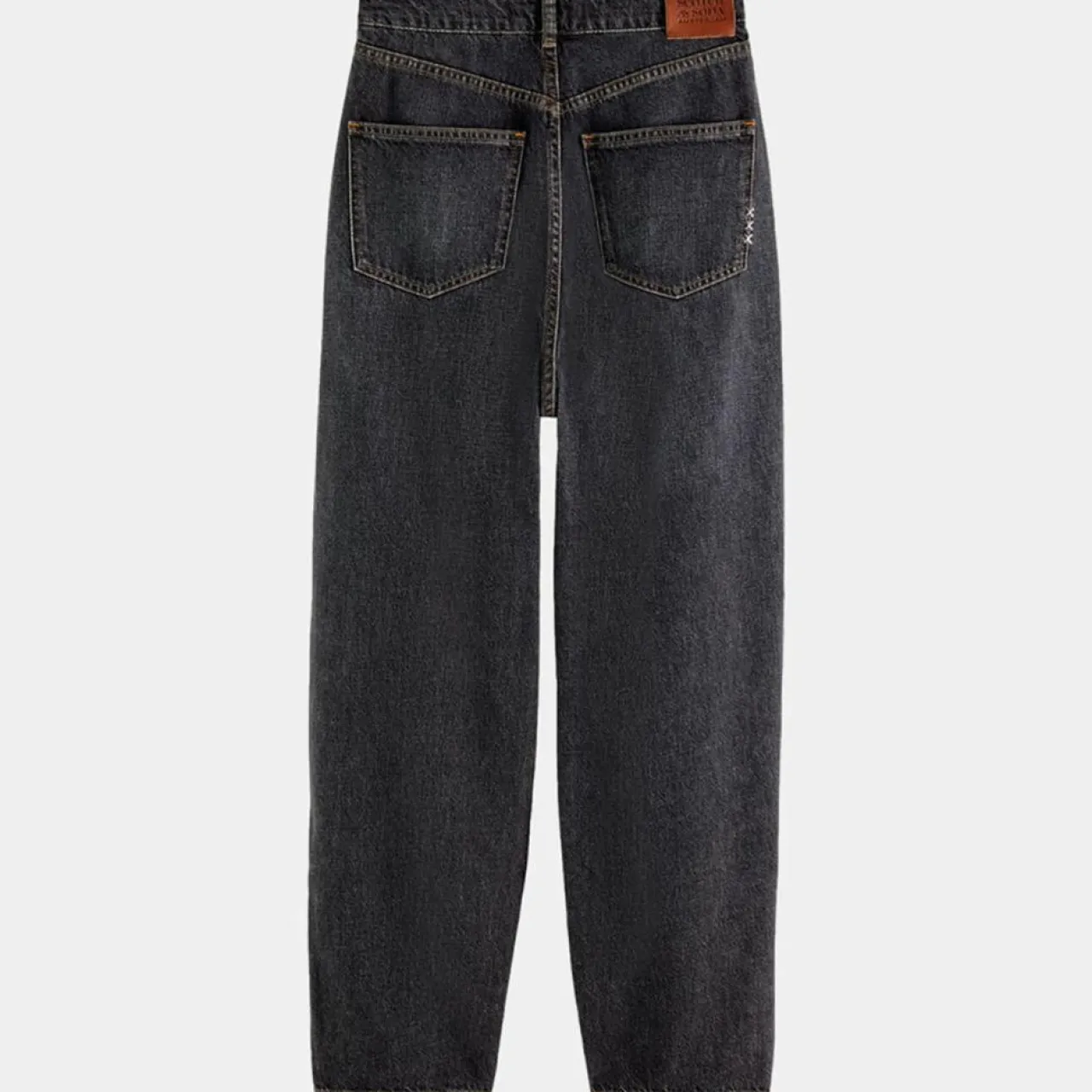 Jean Balloon Ample gris foncé