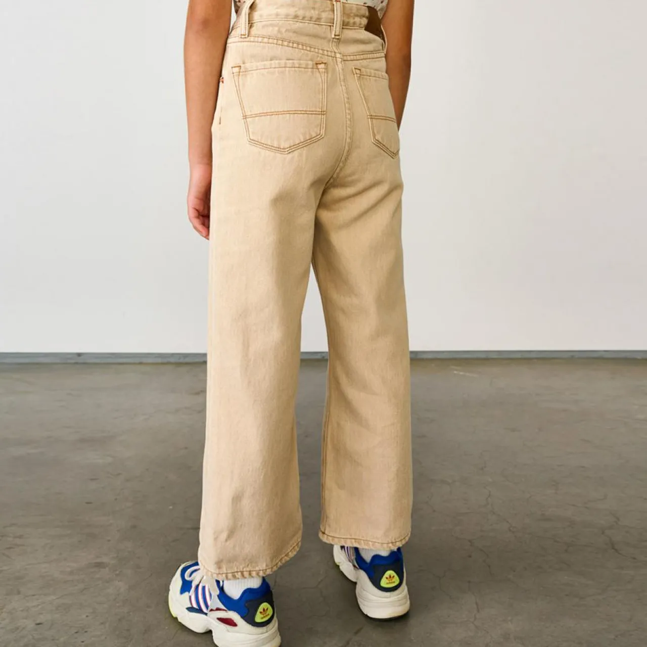 Jean bootcut 100% Coton bio Popies beige