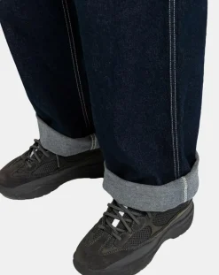 Jean brut large bleu foncé