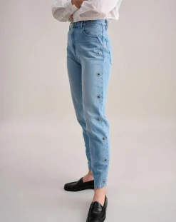 Jean casual 100% Coton Bio Perkins bleu vintage