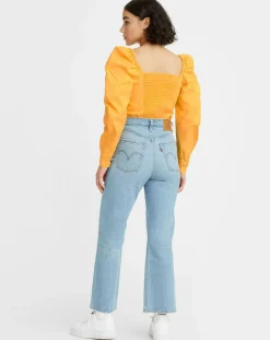 Jean crop boot Ribcage bleu