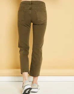 Jean cropped Natural Nils army